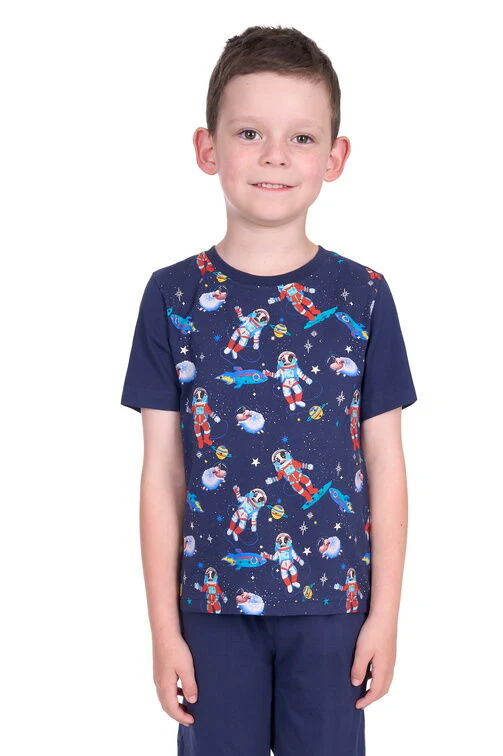Thomas Cook Boys Galaxy S/S Pyjamas (T5S3901PJS) Navy - Image 2
