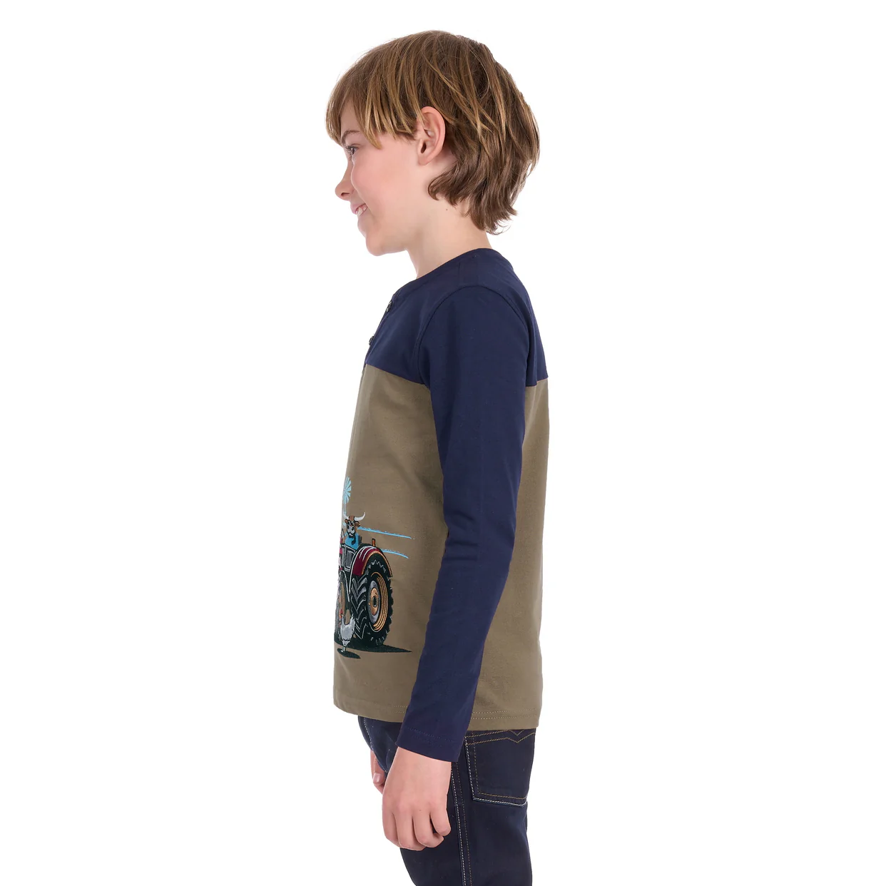 Thomas Cook Boys Karl Henley L/S Tee (T6W3517201) Navy/Tan - Image 4