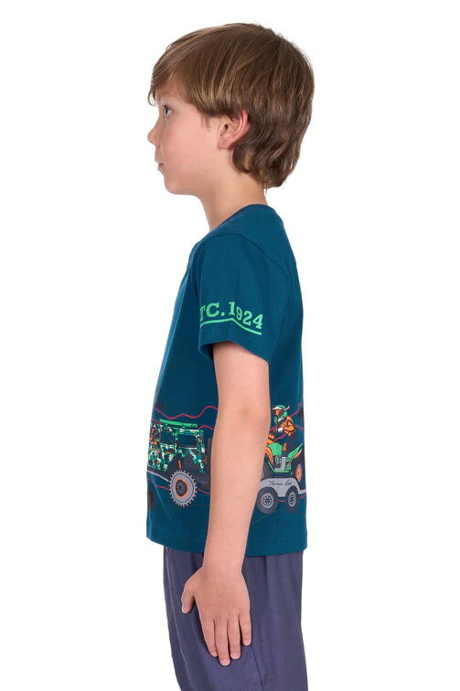 Thomas Cook Boys Lucas S/S Henley Tee (T5S3517123) Blue Ocean - Image 3