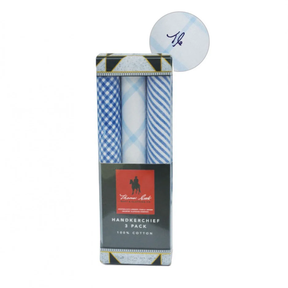 Thomas Cook Handkerchief 3 Pack (TCP1960HNK) Blues
