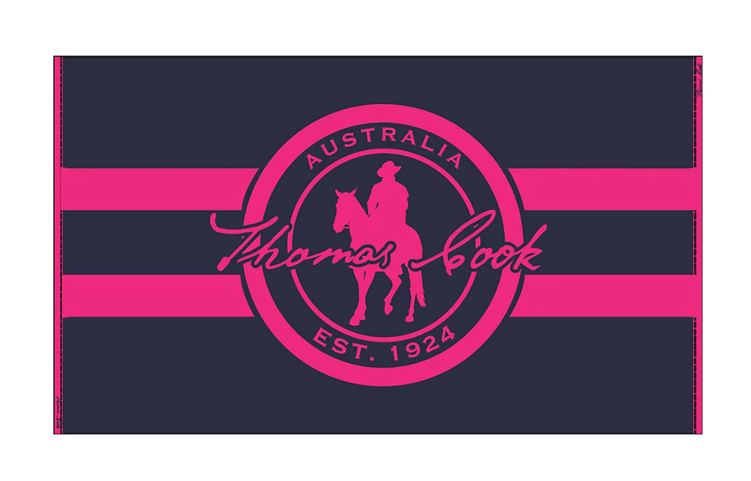 Thomas Cook Unisex Logo Towel (TCP1900TWL) Navy/Pink One Size [SD]