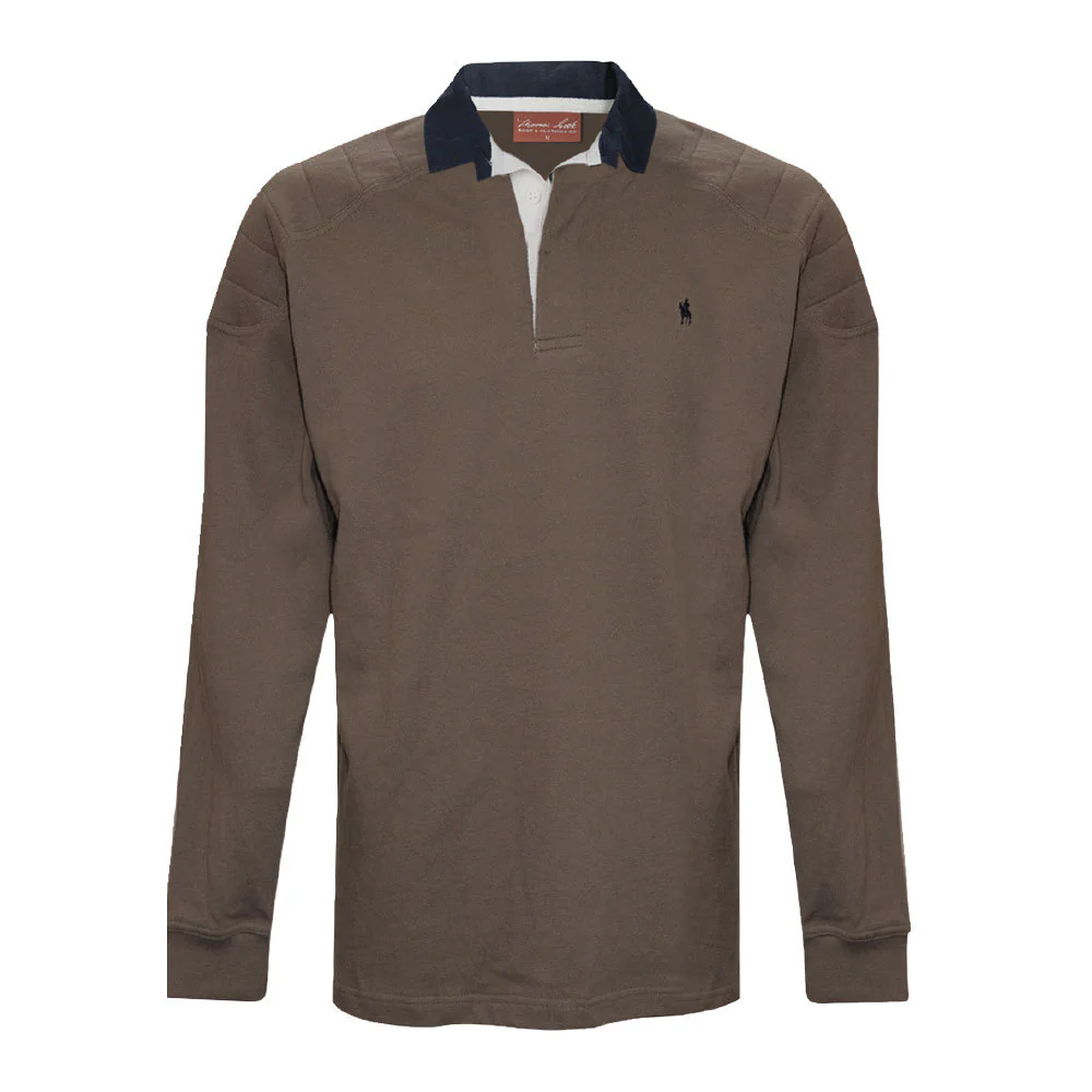 Thomas Cook Mens Bill Shoulder Panel Rugby (TCP1501052) Mushroom - Image 3