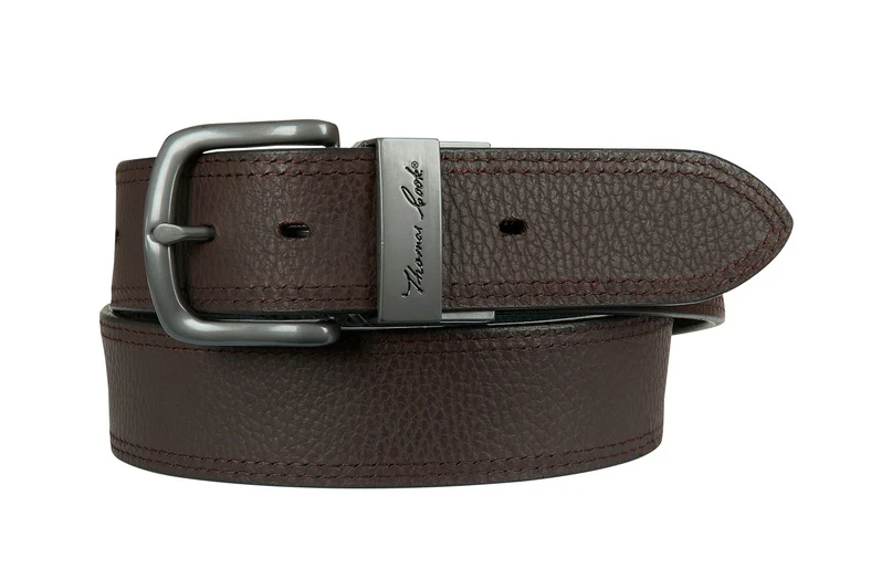 Thomas Cook Mens Denver Reversible Belt (TCP1970BEL) Chocolate/Black