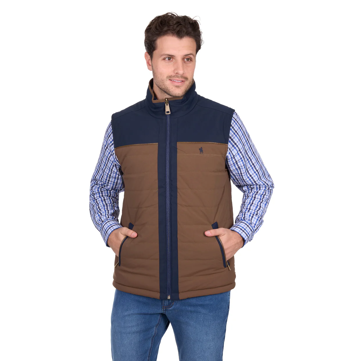 Thomas Cook Mens Toby Reversible Vest (T6W1608170) Navy/Tan - Image 2
