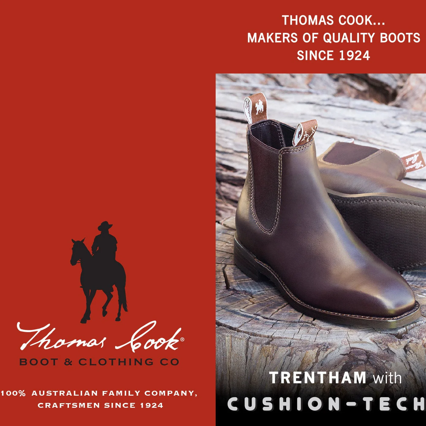 Thomas Cook Mens Trentham Cushion Tech Dress Boots (TCP18193) Black - Image 2