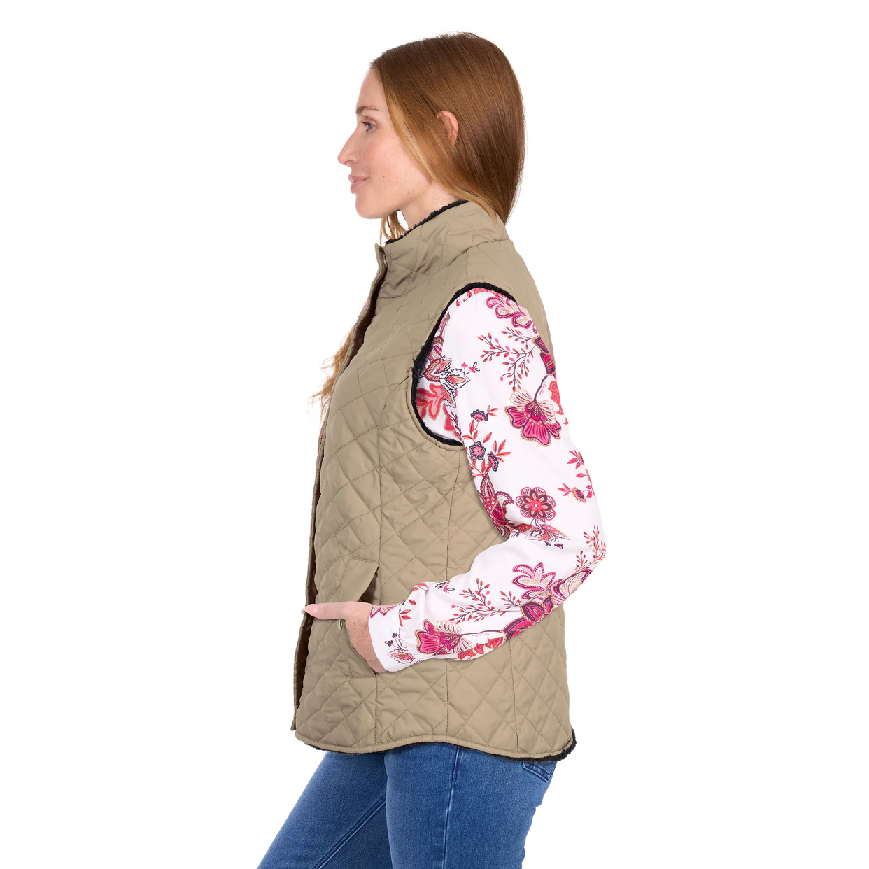 Thomas Cook Womens Astrid Reversible Vest (T6W2616058) Tan/Navy - Image 7