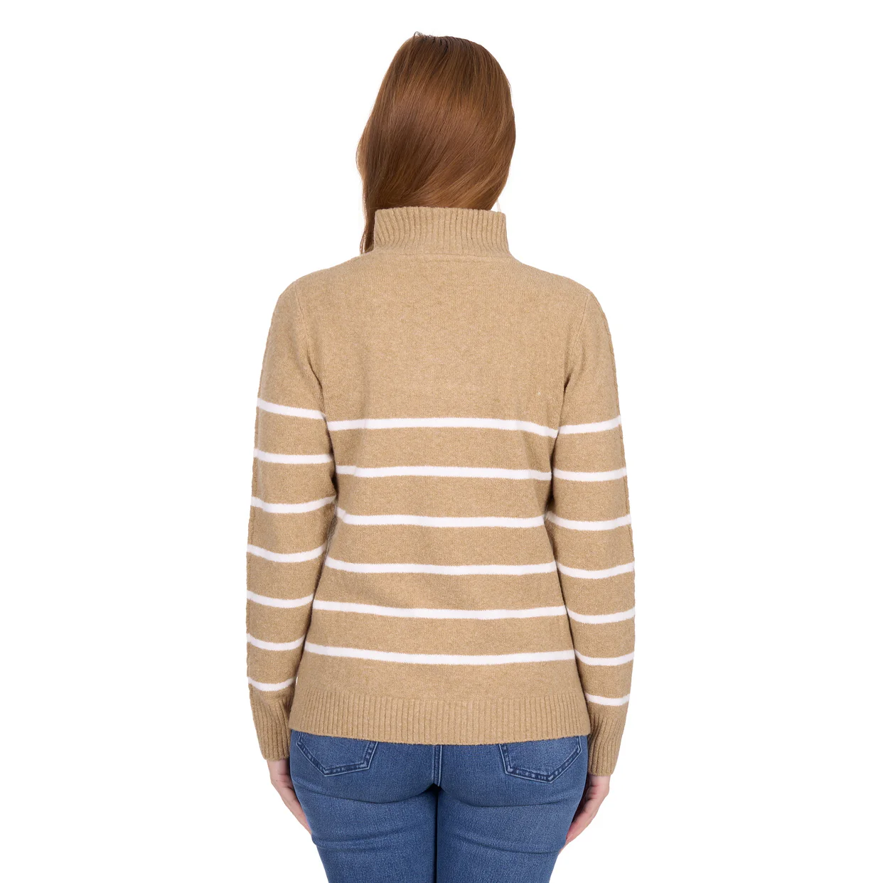 Thomas Cook Womens Luna 1/4 Zip Jumper (T6W2563096) Tan Marle - Image 4