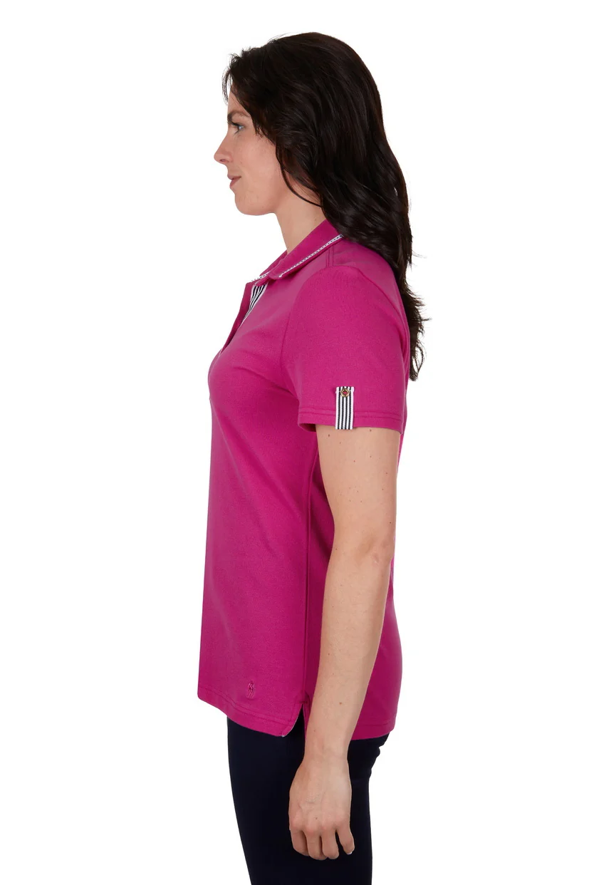 Thomas Cook Womens Sasha S/S Polo (T4S2523057) Berry [SD] - Image 2