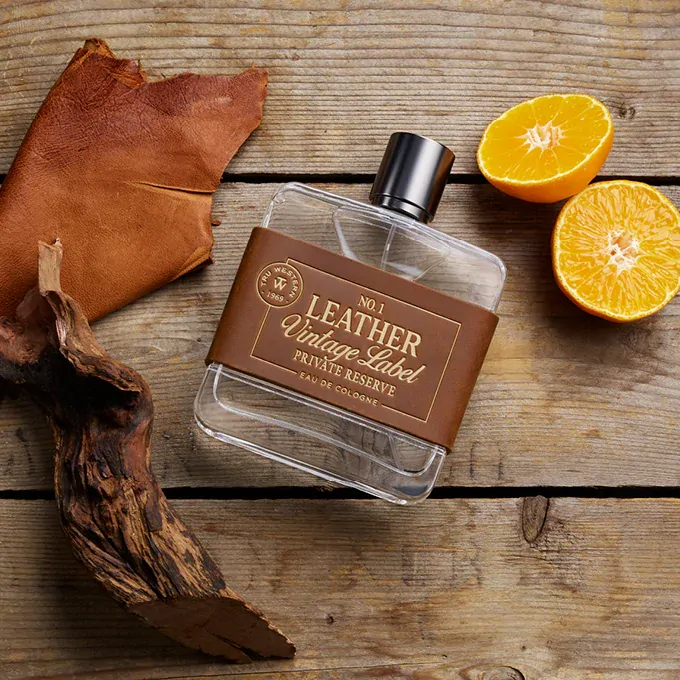 Tru Western Mens Leather Vintage Label #1 Private Reserve Eau De Cologne 100mL (98083) - Image 2