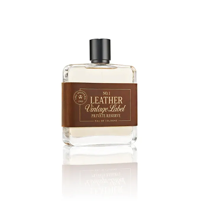 Tru Western Mens Leather Vintage Label #1 Private Reserve Eau De Cologne 100mL (98083) - Image 3