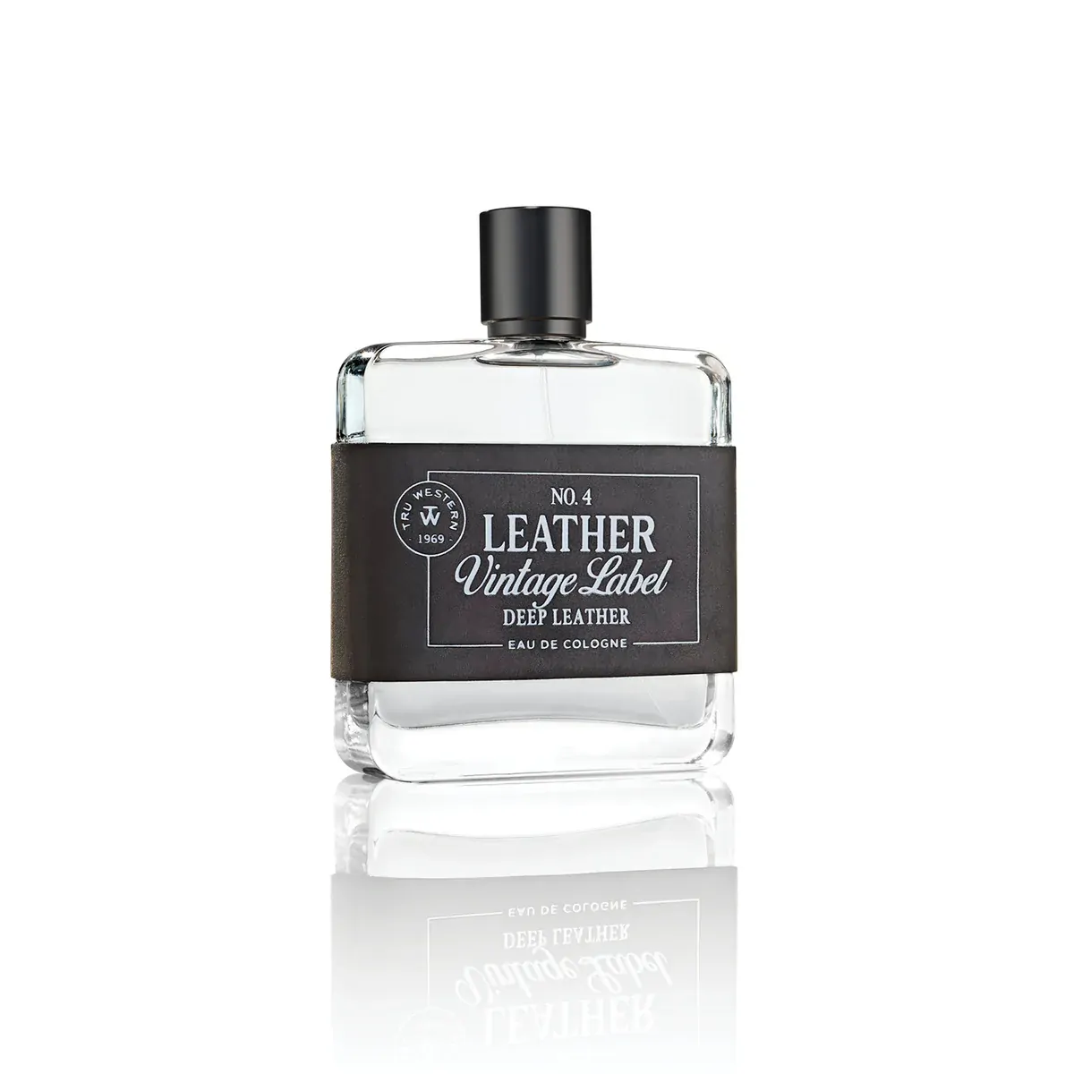 Tru Western Mens Leather Vintage Label #4 Deep Leather Eau De Cologne 100mL (98089) - Image 3