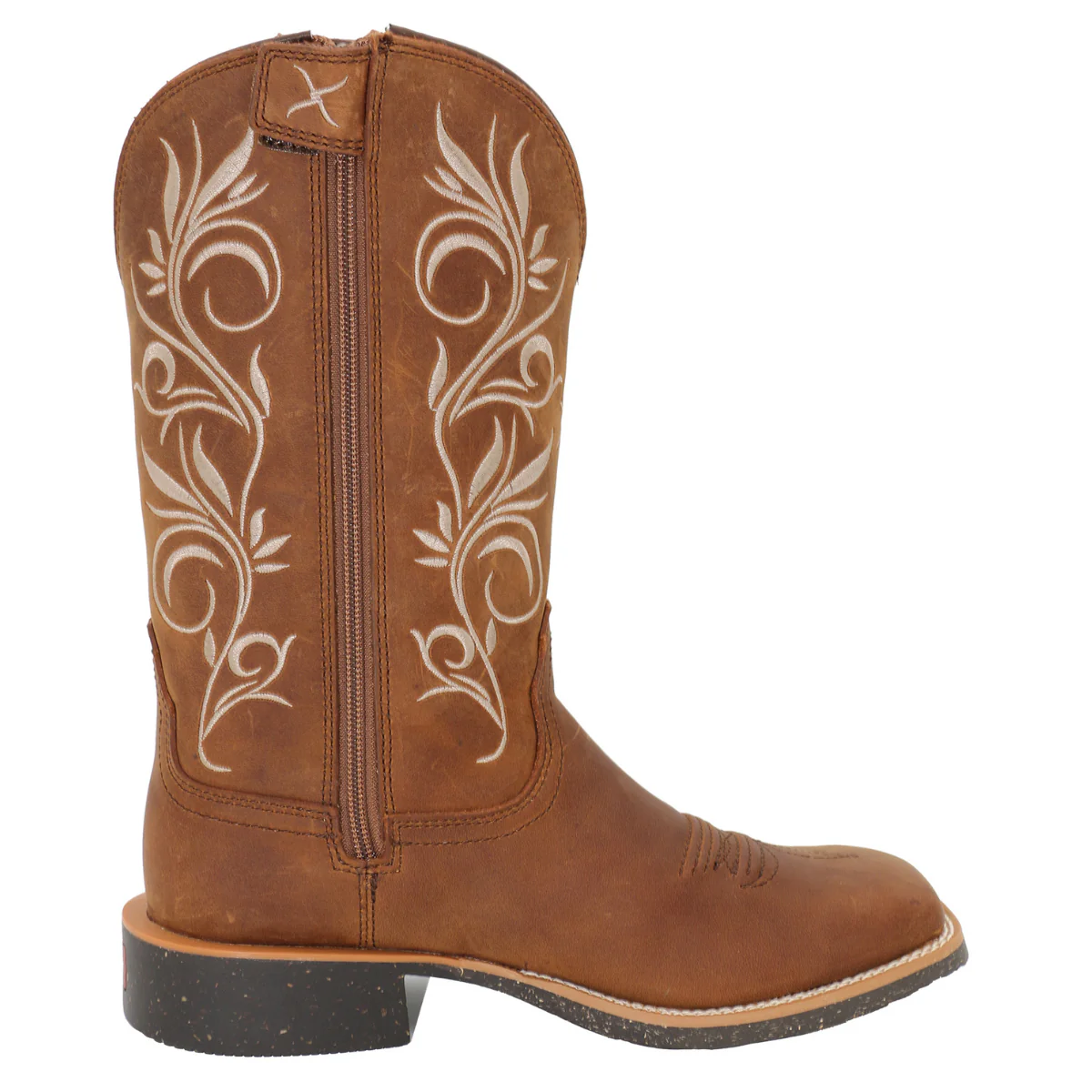 Twisted X Womens 11 Tech X2 Zip Western Boots (TCWXTR023) Oiled Brown/Brown - Image 2