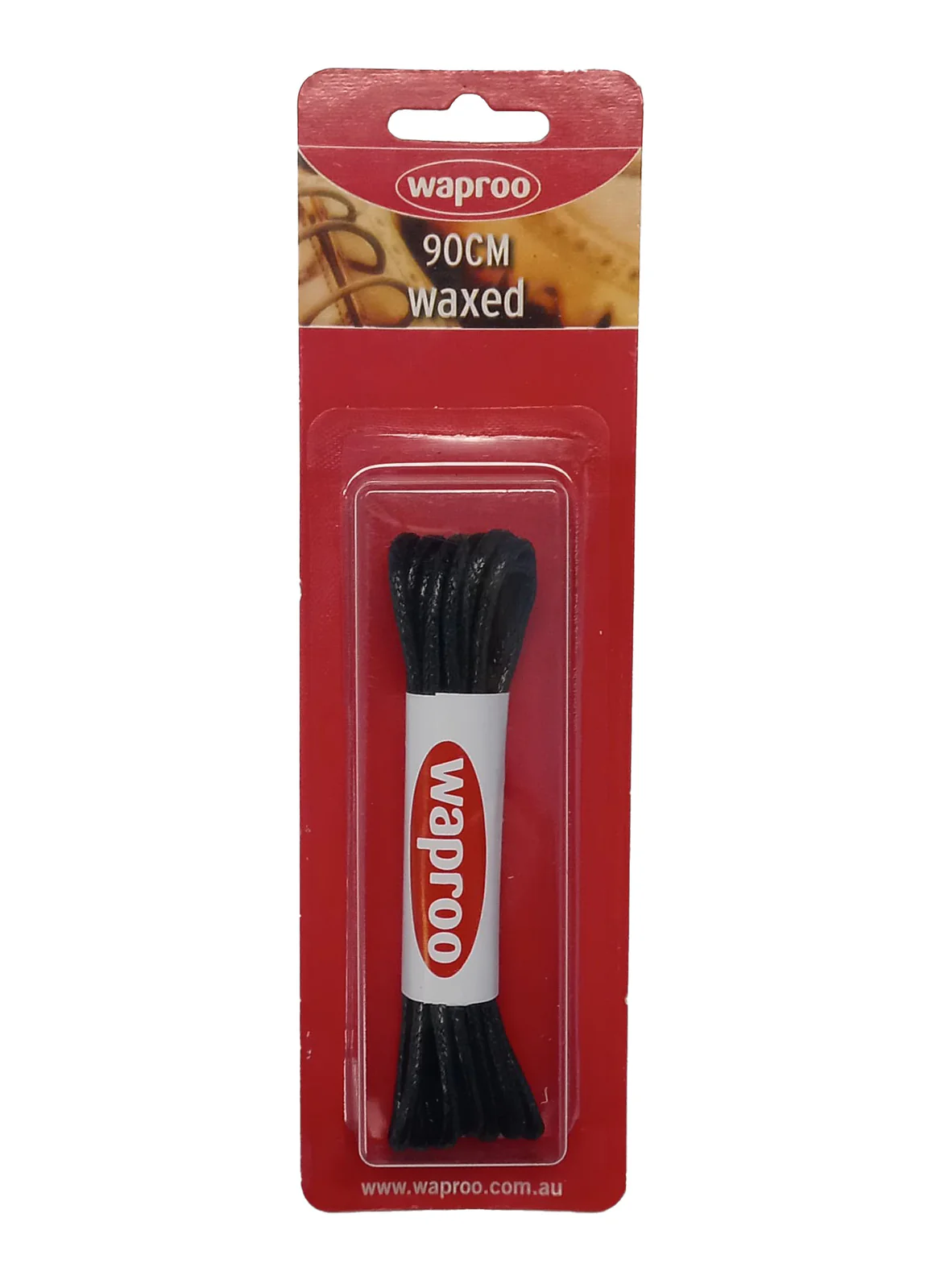 Waproo Waxed Shoe Laces 90cm (1301040) Black