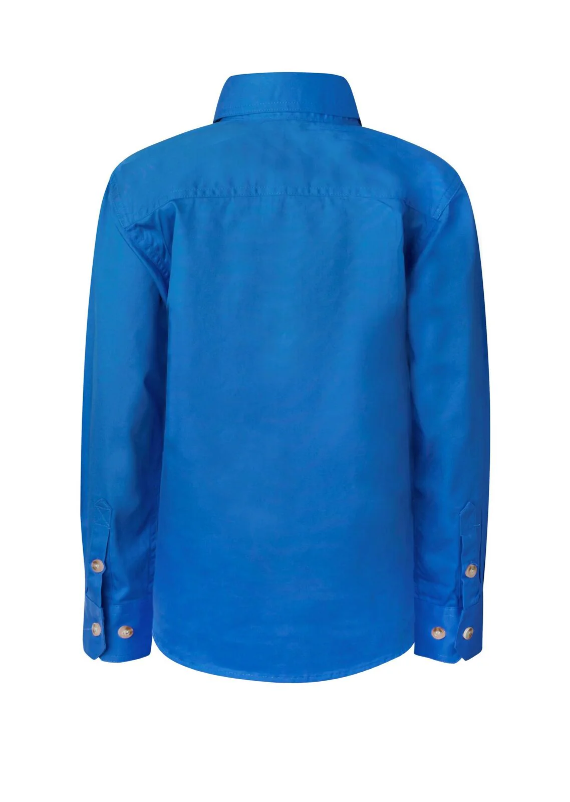 Workcraft Childrens Lightweight Closed Front L/S Cotton Drill Shirt (WSK131) Cobalt Blue - Image 2