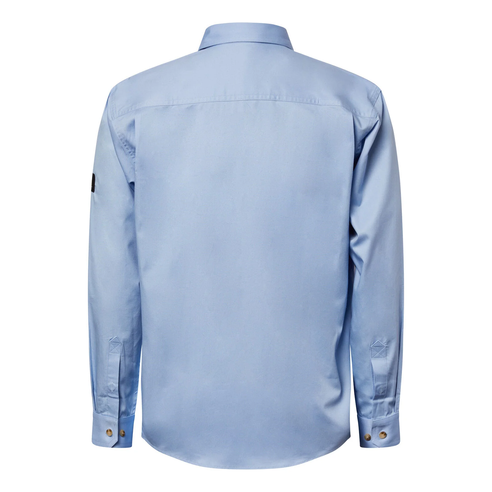 Workcraft Mens Lightweight Closed Front L/S Cotton Drill Shirt (WS3029) Sky - Image 2