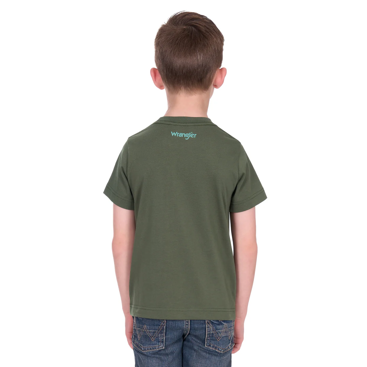 Wrangler Boys Carlos S/S Tee (X6W3557497) Cypress - Image 3