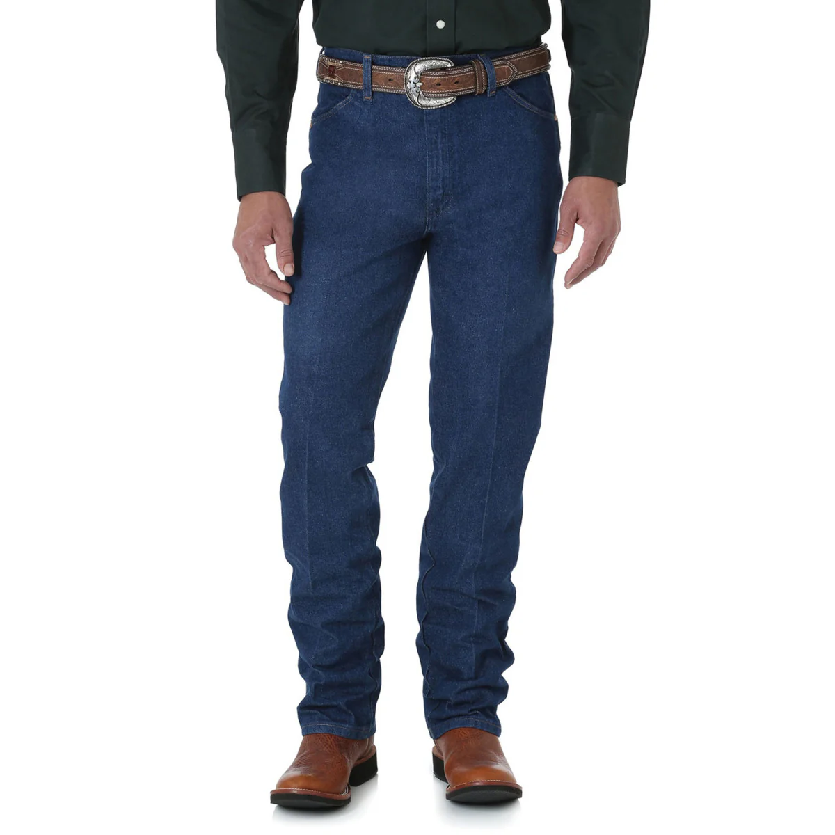 Wrangler Mens Cowboy Cut Slim Fit Pre Washed Jeans (936PWD) Prewashed Indigo