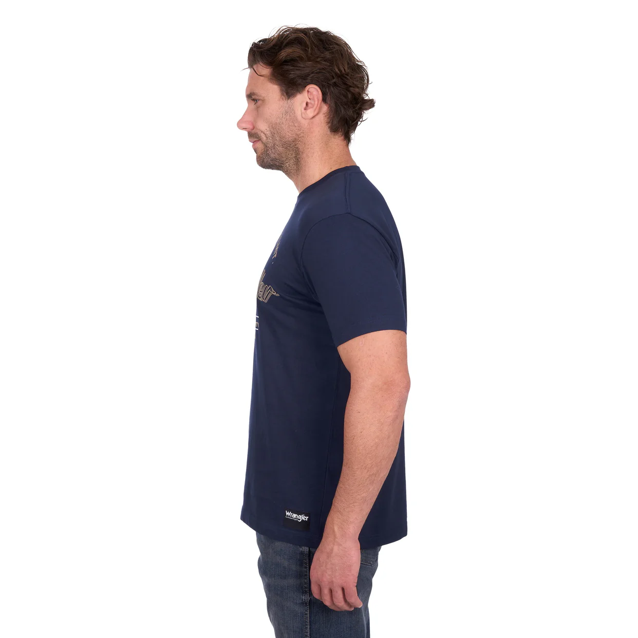 Wrangler Mens Joel S/S Tee (X6W1557496) Navy - Image 3