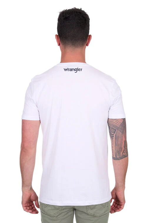 Wrangler Mens Lance S/S Tee (X5S1557393) White - Image 4