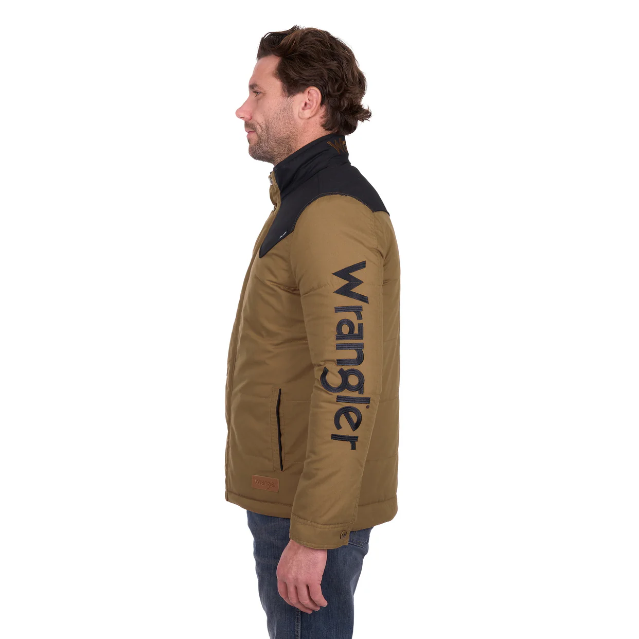 Wrangler Mens Ruben Jacket (X6W1771521) Dark Tan/Black - Image 3