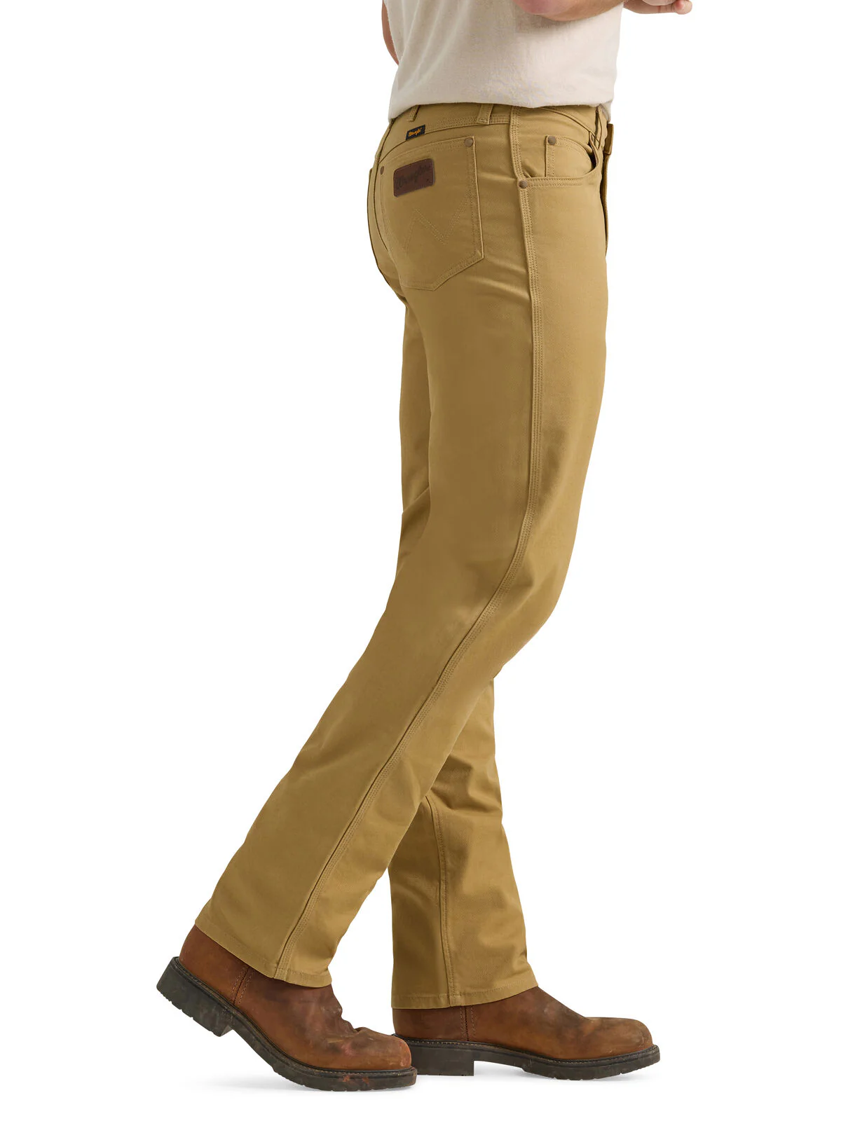 Wrangler Mens Tough Comfort 47 Regular Fit Canvas Jeans (112361466) Kelp - Image 2