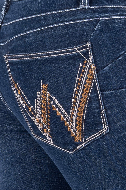 Wrangler Womens Amelia Q-Baby Booty Up Jeans (XCP2250860) Indigo - Image 4
