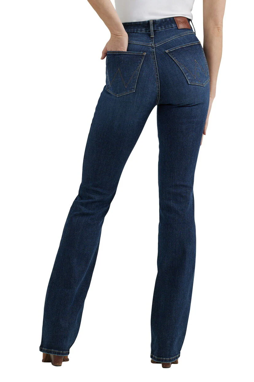 Wrangler Womens Bespoke Hi Rise Bootcut Jeans (112359277) Lacey