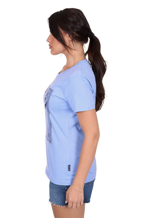 Wrangler Womens Eloise S/S Tee (X5S2598417) Blue - Image 3