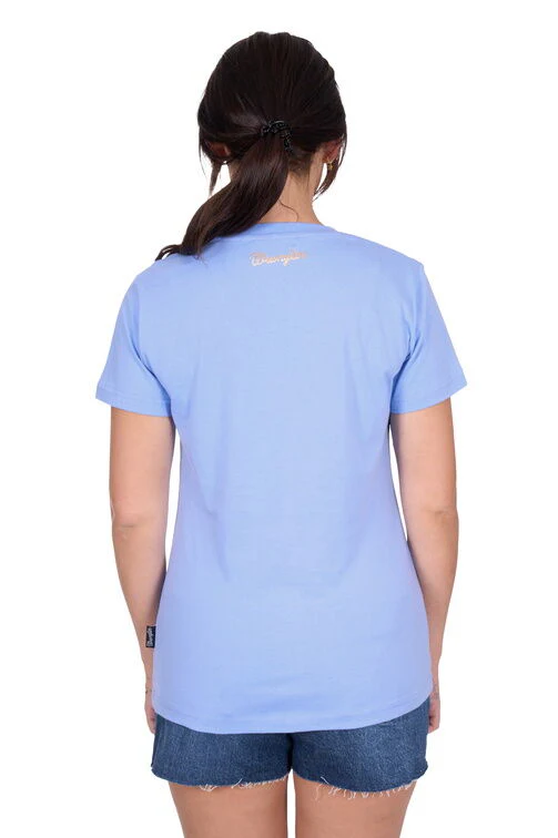 Wrangler Womens Eloise S/S Tee (X5S2598417) Blue - Image 4