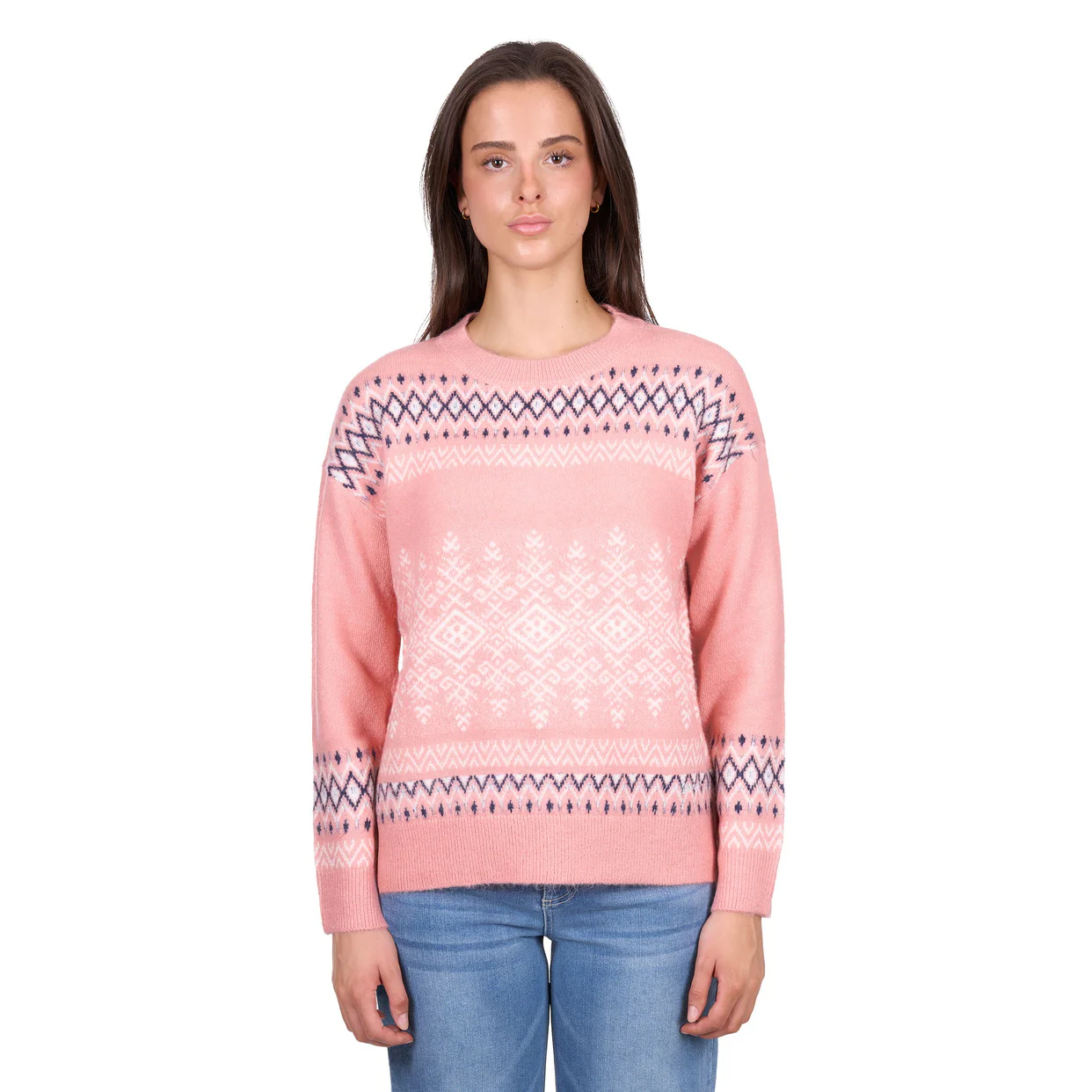Wrangler Womens Janey Pullover Jumper (X6W2542577) Pink