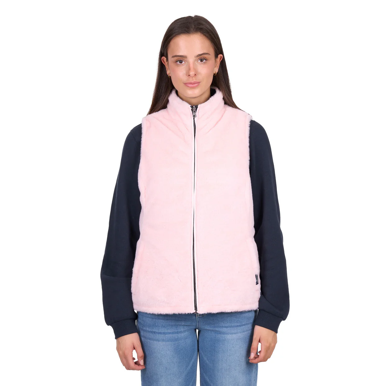 Wrangler Womens Marta Reversible Vest (X6W2694573) Navy/Pink - Image 2