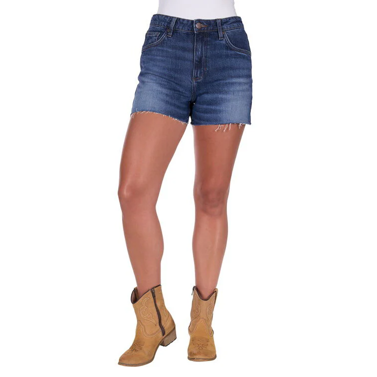 Wrangler Womens Samantha Hi Rise Shorts (X5S2354463) Vintage Indigo - Image 5