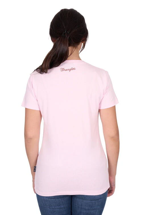 Wrangler Womens Tahlia S/S Tee (X5S2598418) Blush - Image 4